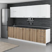 Minar 280 Cm Mutfak Dolabı Beyaz Dore 280-D1 thumbnail 5