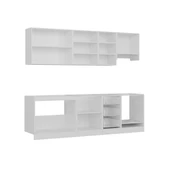 Minar 255 Cm Mutfak Dolabı Beyaz Antrasit 255-A8 thumbnail 6