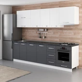 Minar 275 Cm Mutfak Dolabı Beyaz Antrasit 275-A5 thumbnail 5