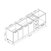 Minar 270 Cm Mutfak Dolabı Beyaz 270-B6 thumbnail 8