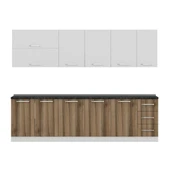 Minar 280 Cm Mutfak Dolabı Beyaz Dore 280-D1 thumbnail 2