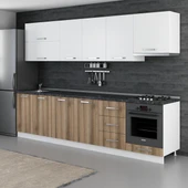 Minar 300 Cm Mutfak Dolabı Beyaz Dore 300-D9 thumbnail 5