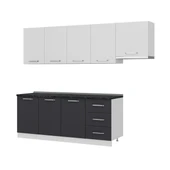 Minar 260 Cm Mutfak Dolabı Beyaz Antrasit 260-A7 thumbnail 4