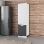 Minar 60 Cm Mutfak Boy Dolabı Beyaz Antrasit D60-A1 thumbnail 3