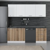 Minar 220 Cm Mutfak Dolabı Beyaz Dore 220-D12 thumbnail 1