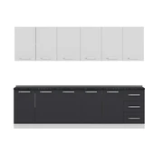 Minar 275 Cm Mutfak Dolabı Beyaz Antrasit 275-A1 thumbnail 2