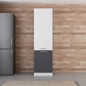 Minar 60 Cm Mutfak Boy Dolabı Beyaz Antrasit D60-A1 thumbnail 1