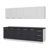 Minar 275 Cm Mutfak Dolabı Beyaz Antrasit 275-A1 thumbnail 4