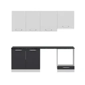 Minar 220 Cm Mutfak Dolabı Beyaz Antrasit 220-A14 thumbnail 4