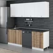 Minar 220 Cm Mutfak Dolabı Beyaz Dore 220-D12 thumbnail 5