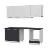 Minar 220 Cm Mutfak Dolabı Beyaz Antrasit 220-A14 thumbnail 6