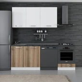 Minar 220 Cm Mutfak Dolabı Beyaz Dore 220-D13 - 1