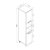 Minar 45 Cm Mutfak Boy Dolabı Beyaz D45-B2 thumbnail 8