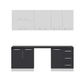 Minar 220 Cm Mutfak Dolabı Beyaz Antrasit 220-A10 thumbnail 4