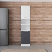 Minar 50 Cm Mutfak Boy Dolabı Beyaz Antrasit D50-A2 thumbnail 1