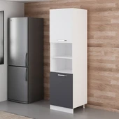 Minar 60 Cm Mutfak Boy Dolabı Beyaz Antrasit D60-A2 thumbnail 5