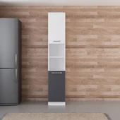 Minar 40 Cm Mutfak Boy Dolabı Beyaz Antrasit D40-A2 thumbnail 1