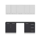 Minar 220 Cm Mutfak Dolabı Beyaz Antrasit 220-A11 thumbnail 4