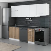 Minar 255 Cm Mutfak Dolabı Beyaz Dore 255-D15 thumbnail 5