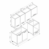 Minar 220 Cm Mutfak Dolabı Beyaz Dore 220-D14 thumbnail 8