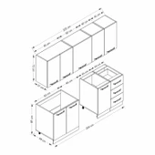 Minar 220 Cm Mutfak Dolabı Beyaz Antrasit 220-A11 thumbnail 8