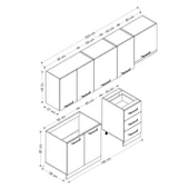 Minar 255 Cm Mutfak Dolabı Beyaz Dore 255-D12 thumbnail 8