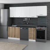 Minar 255 Cm Mutfak Dolabı Beyaz Dore 255-D12 thumbnail 3