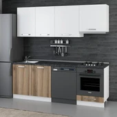 Minar 220 Cm Mutfak Dolabı Beyaz Dore 220-D14 thumbnail 3