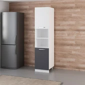 Minar 50 Cm Mutfak Boy Dolabı Beyaz Antrasit D50-A2 thumbnail 3