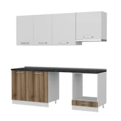 Minar 220 Cm Mutfak Dolabı Beyaz Dore 220-D14 thumbnail 6