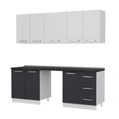 Minar 220 Cm Mutfak Dolabı Beyaz Antrasit 220-A11 thumbnail 6