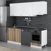 Minar 220 Cm Mutfak Dolabı Beyaz Dore 220-D14 thumbnail 5