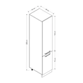 Minar 45 Cm Mutfak Boy Dolabı Beyaz Dore D45-D1 thumbnail 8