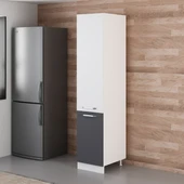 Minar 45 Cm Mutfak Boy Dolabı Beyaz Antrasit D45-A1 thumbnail 5