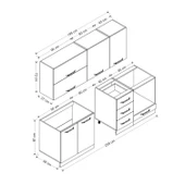 Minar 255 Cm Mutfak Dolabı Beyaz Dore 255-D14 thumbnail 8