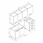 Minar 220 Cm Mutfak Dolabı Beyaz 220-B12 thumbnail 8