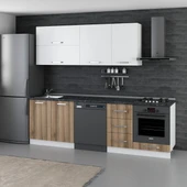 Minar 255 Cm Mutfak Dolabı Beyaz Dore 255-D14 thumbnail 3