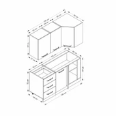 Minar 155Cm Köşe Mtfk Dlp Byz Antr K155-A2 thumbnail 8