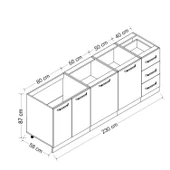 Minar 230 Cm Mutfak Dlb Byz Dore 230-D1-Alt thumbnail 8