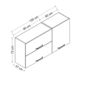 Minar 150 Cm Mutfak Dlb Byz 150-B1-Üst thumbnail 8
