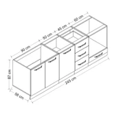Minar 245 Cm Mutfak Dlb Byz Dore 245-D4-Alt thumbnail 8