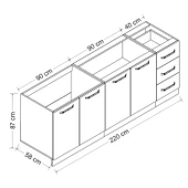 Minar 220 Cm Mutfak Dlb Byz Dore 220-D3-Alt thumbnail 8