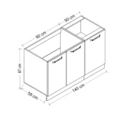 Minar 140 Cm Mutfak Dlb Byz 140-B2-Alt thumbnail 8