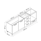 Minar 240 Cm Mutfak Dlb Byz 240-B7-Alt thumbnail 8