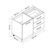 Minar 120 Cm Mutfak Dlb Byz 120-B2-Alt thumbnail 8