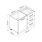 Minar 110 Cm Mutfak Dlb Byz 110-B1-Alt thumbnail 8