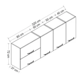 Minar 220 Cm Mutfak Dlb Byz 220-B2-Üst thumbnail 8