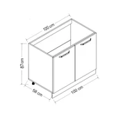 Minar 100 Cm Mutfak Dlb Byz 100-B2-Alt thumbnail 8