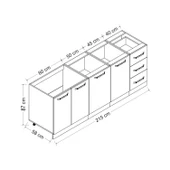 Minar 215 Cm Mutfak Dlb Byz Dore 215-D1-Alt thumbnail 8