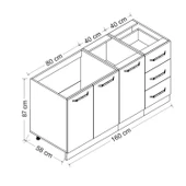 Minar 160 Cm Mutfak Dlb Byz 160-B1-Alt thumbnail 8